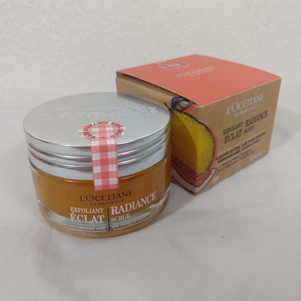 L’OCCITANE Radiance Face Scrub with Pomelo Fruit 75ML NIB